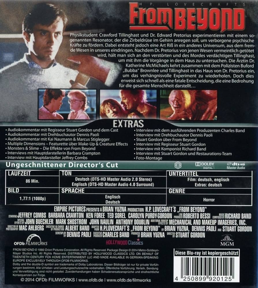 Amazon.co.jp | From Beyond DVD・ブルーレイ